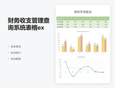 财务收支管理查询系统表格excel