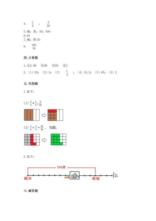 人教版六年级上册数学期中测试卷含答案【实用】.docx