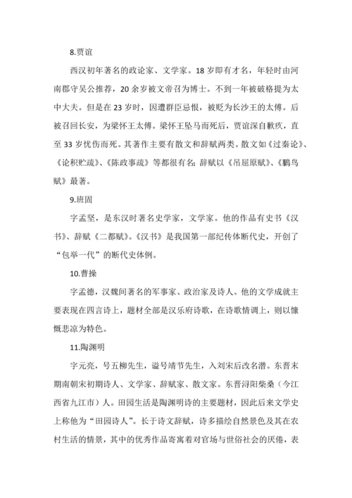 文学常识大合集.docx
