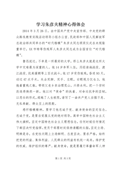 学习朱彦夫精神心得体会 (3).docx