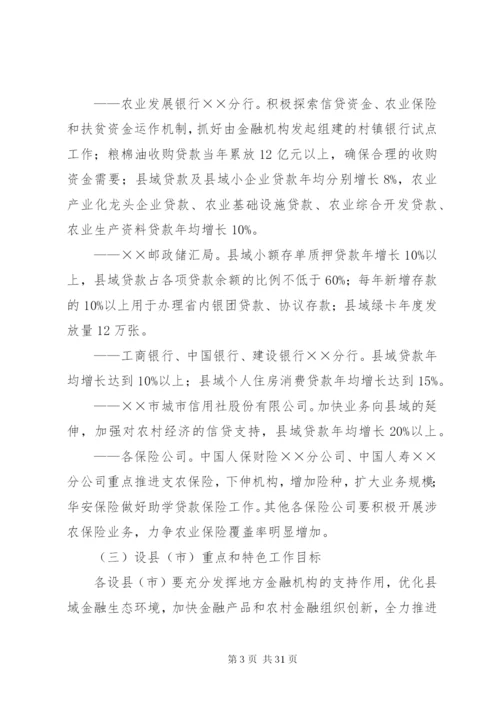 市金融业支持新农村建设方案.docx