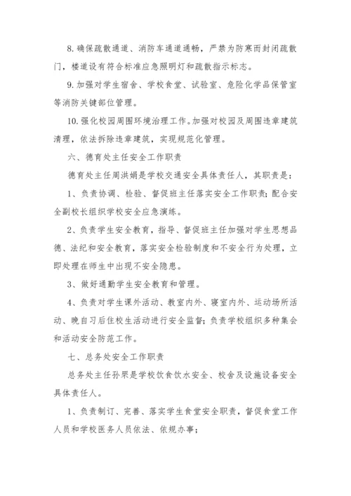 学校安全管理岗位职能职责.docx