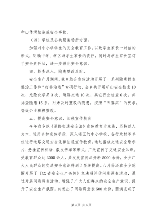 乡镇年度安全生产工作总结.docx