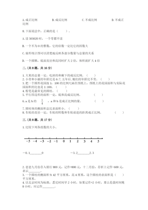 人教版六年级数学小升初试卷精品【典优】.docx