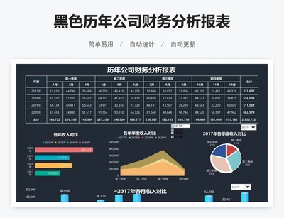 黑色历年公司财务分析报表