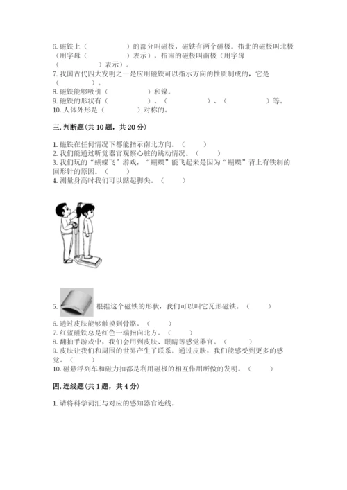 教科版二年级下册科学期末测试卷及参考答案【考试直接用】.docx