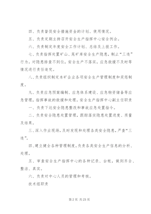 安全生产指挥中心机构职责.docx