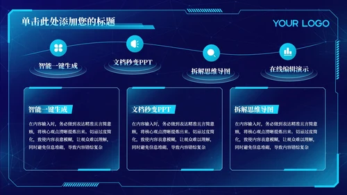 蓝色科技风智能未来科技发展202X年度科技趋势年终总结PPT模板