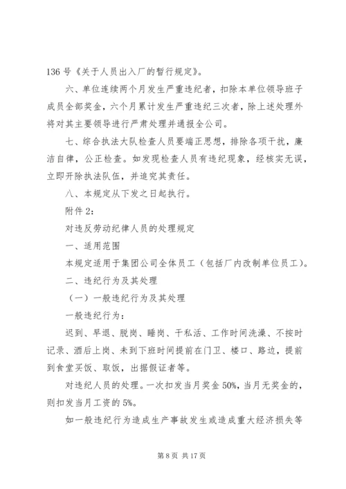 关于加强劳动纪律和文明生产的暂行规定.docx