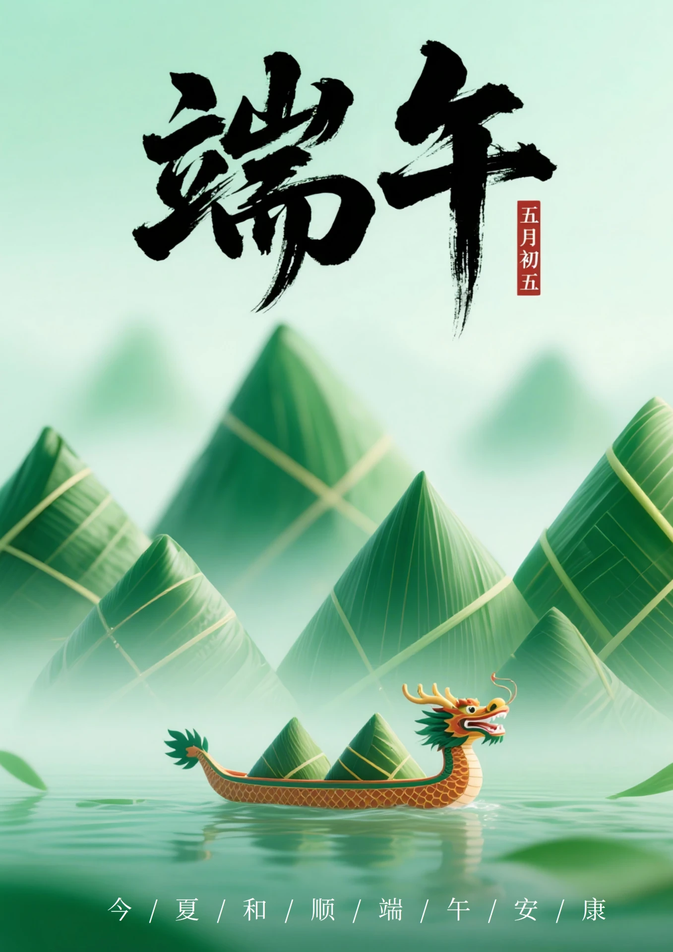 端午节插画海报