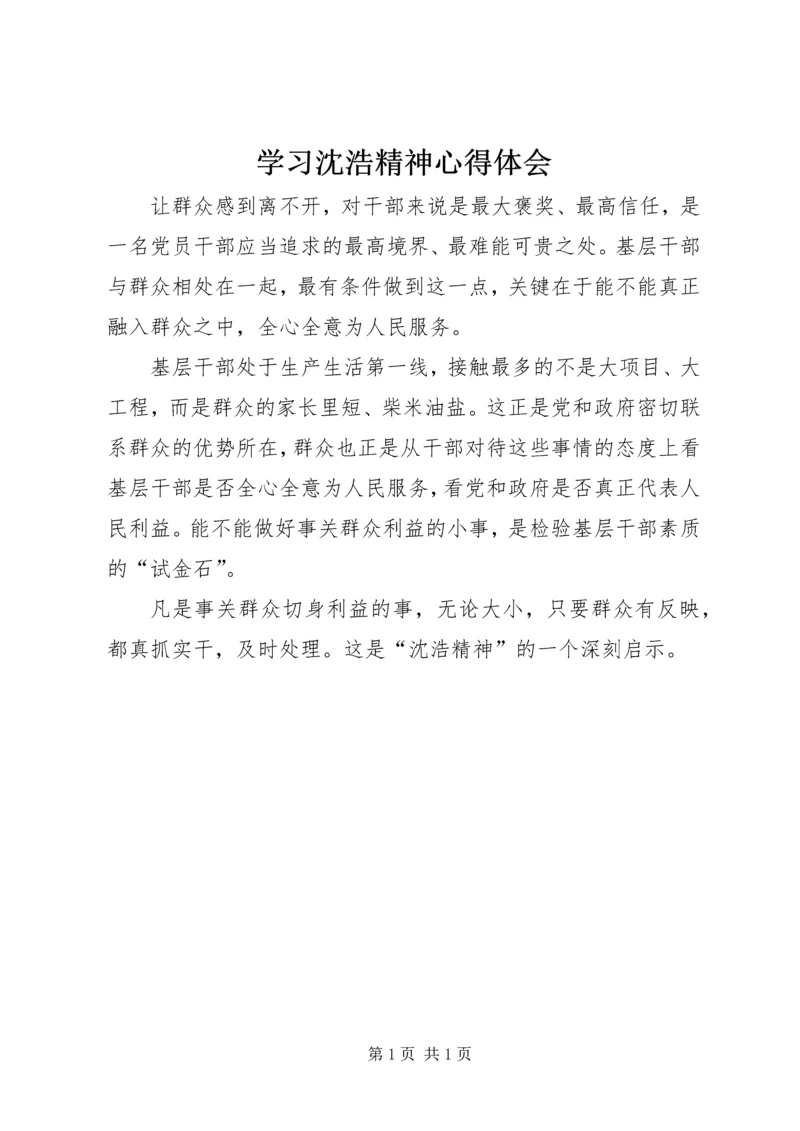 学习沈浩精神心得体会 (4).docx