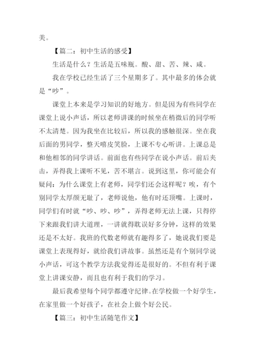 初中生活随笔作文.docx