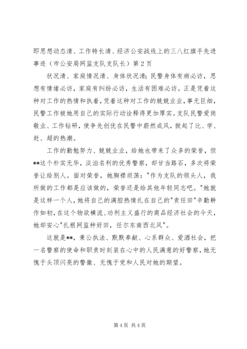 公安战线上的三八红旗手先进事迹（市公安局网监支队支队长）.docx