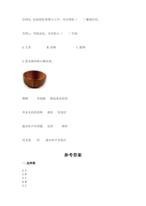 教科版科学二年级上册《期末测试卷》附完整答案（考点梳理）.docx