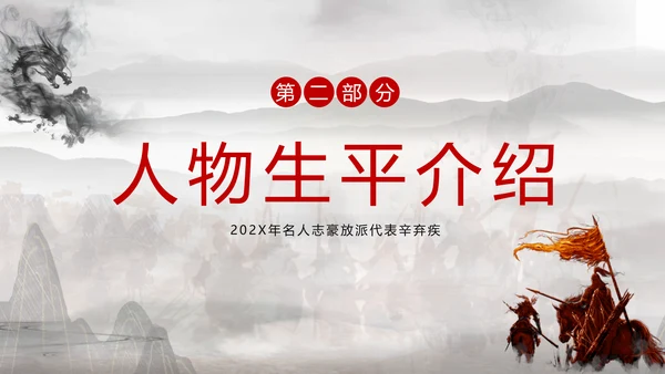 古代名将金戈铁马PPT模板