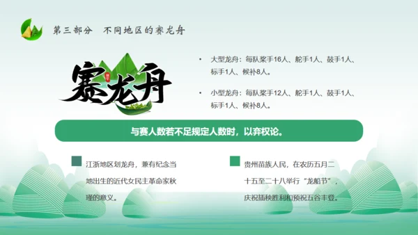 赛龙舟中国风中国传统节日端午节通用PPT模板
