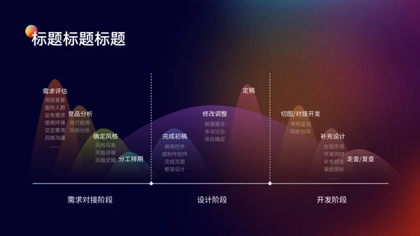 弥散风彩色小球年终总结通用PPT模板