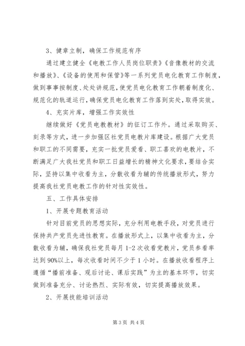 供销社电化教育指导方案.docx