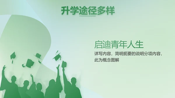 绿色清新学校教育培训工作总结动态PPT