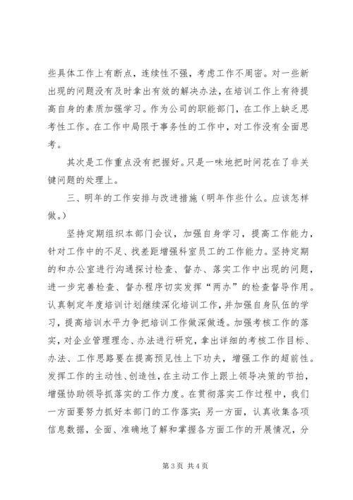 考核办工作总结及工作安排.docx