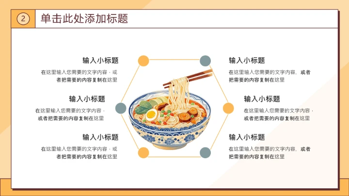 黄色卡通风大学生美食社团招新PPT模板