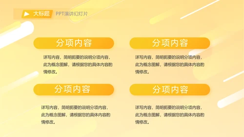 橙色大气外卖述职报告动态PPT模板