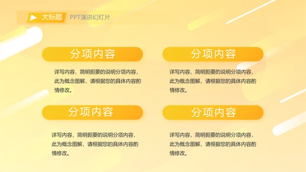 橙色大气外卖述职报告动态PPT模板