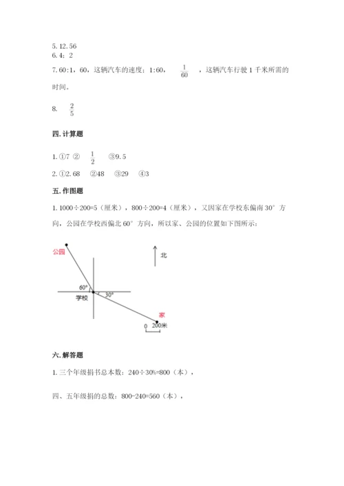 人教版六年级上册数学期末测试卷附答案【典型题】.docx