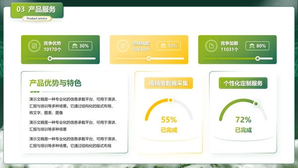 绿色商务风互联网+现代农业创新创业大赛PPT模板