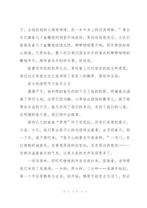 家乡的清明节习俗作文六篇.docx