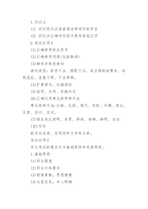 高考语文考试大纲举例.docx