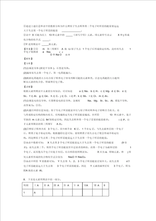 备战高考化学原子结构与元素周期表综合题及答案解析