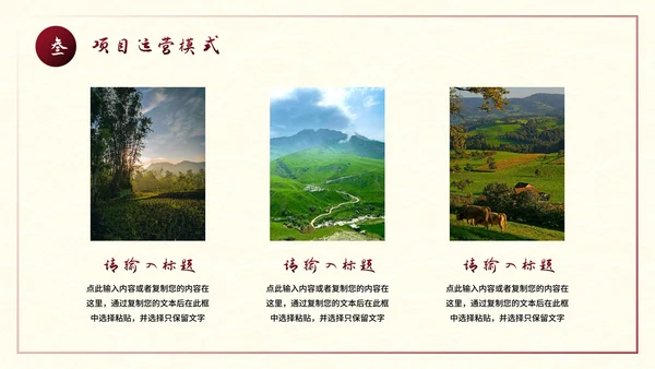 建设美丽乡村旅游商业计划书PPT模板