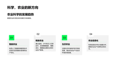 农学研究影响力PPT模板