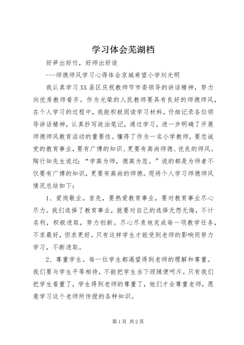 学习体会芜湖档 (2).docx