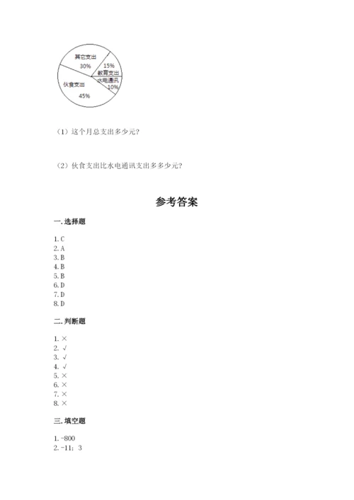 北京版小学六年级下册数学期末综合素养测试卷及参考答案1套.docx