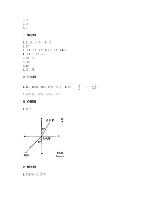 北京版小学六年级下册数学期末综合素养测试卷附答案【名师推荐】.docx