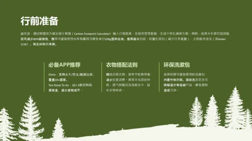 绿色简约风欧洲旅游攻略PPT模板
