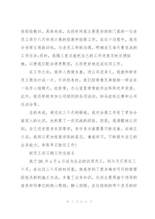 新员工实习期工作总结5篇.docx