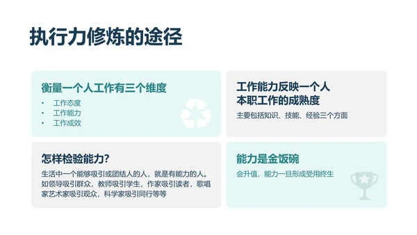 蓝色简约商务插画中层干部执行力的修炼中层执行力培训PPT模板