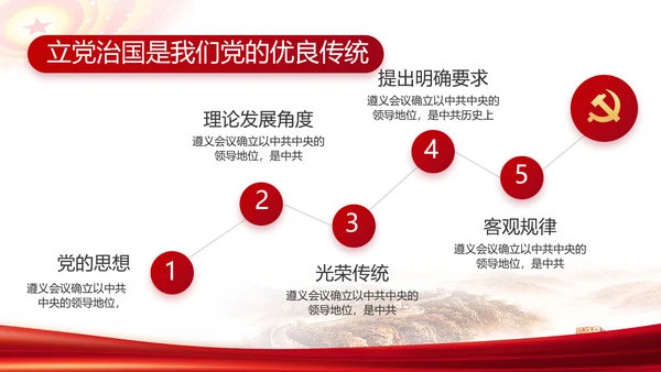 红色简约党支部工作演讲动态PPT