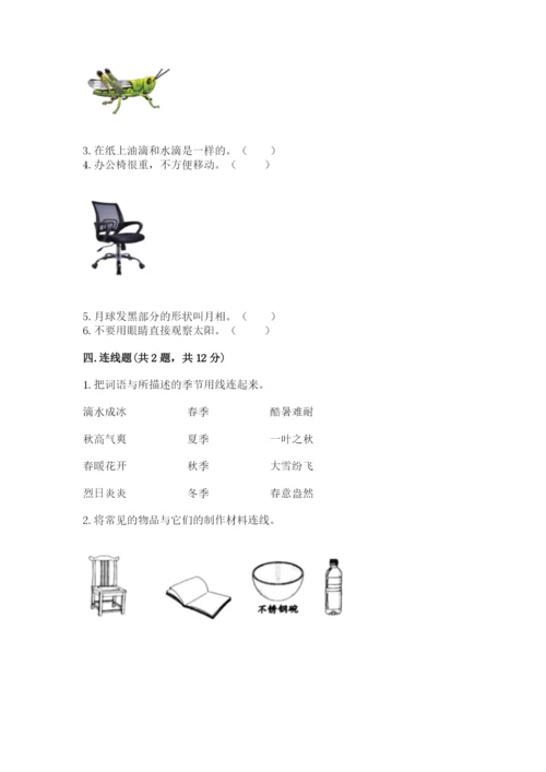 教科版小学二年级上册科学期末测试卷及参考答案【轻巧夺冠】.docx