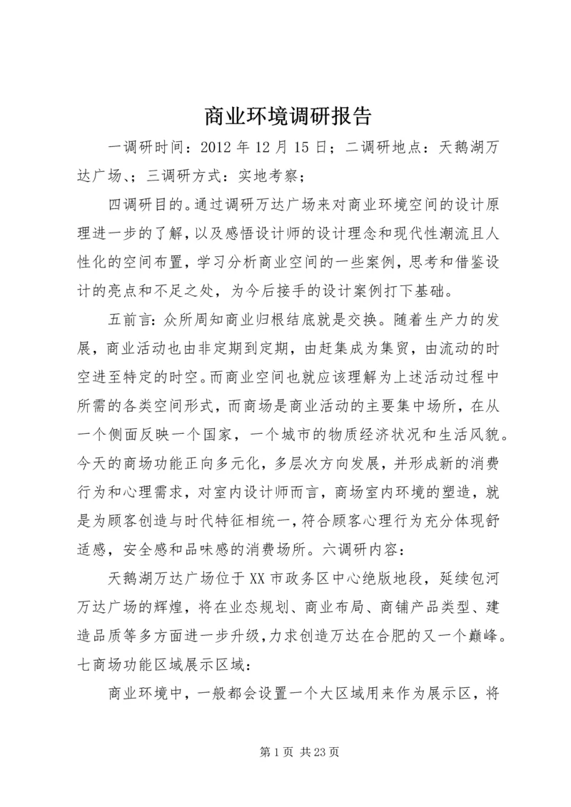 商业环境调研报告.docx