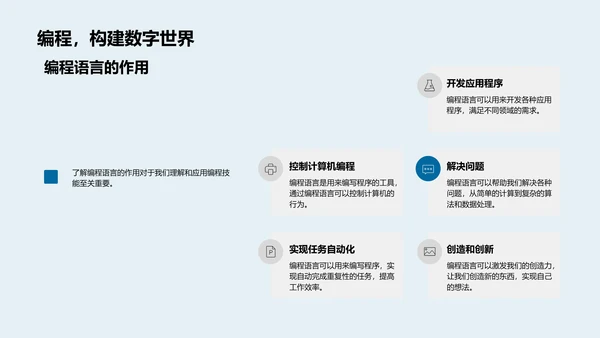 编程基础教学PPT模板