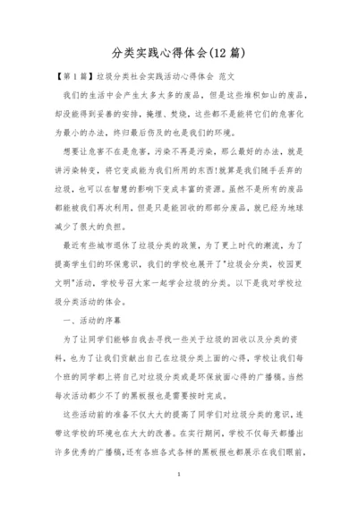 分类实践心得体会(12篇).docx