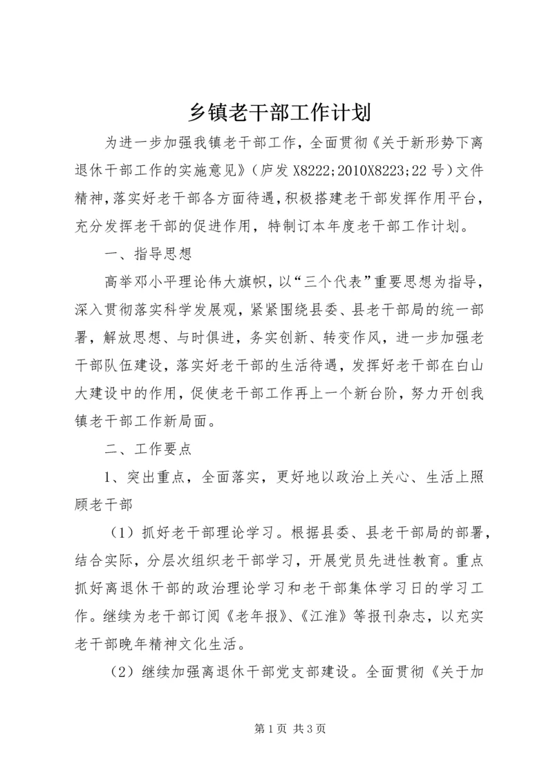 乡镇老干部工作计划.docx