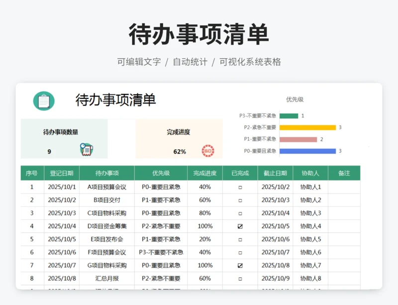 待办事项清单