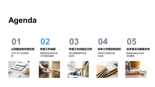 行政工作年度汇报PPT模板