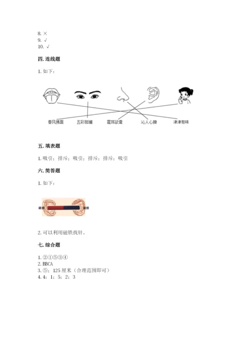 教科版二年级下册科学知识点期末测试卷附答案（达标题）.docx