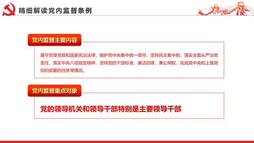 十八届六中全会党内监督条例学习ppt模板